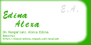 edina alexa business card